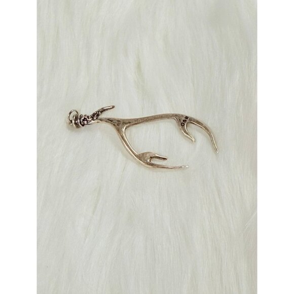 Signed G&B Deer Horn Pendant - Picture 5 of 5